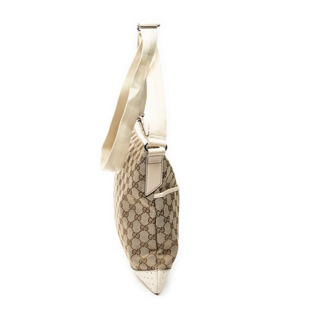 Shoulder Bag Medium Messenger Beige Monogrammed Canvas