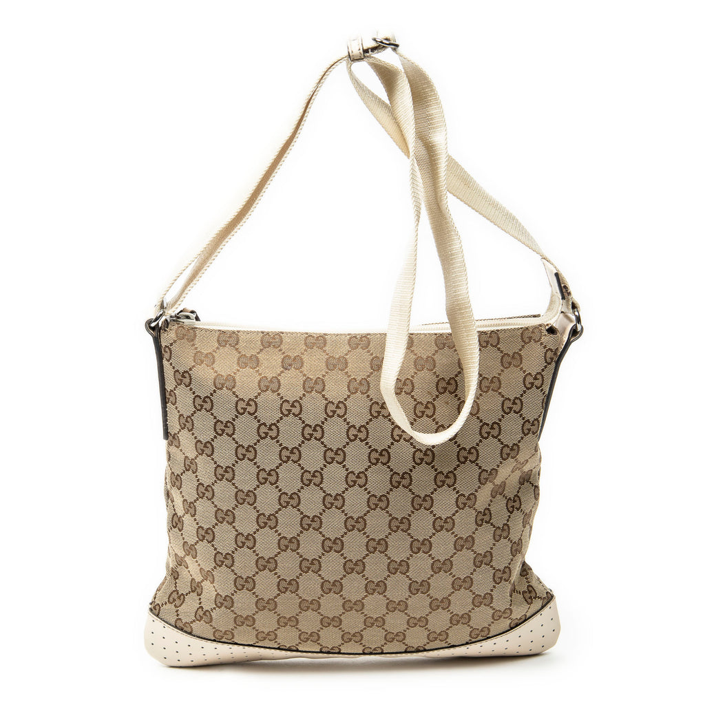 Shoulder Bag Medium Messenger Beige Monogrammed Canvas