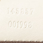 Bolso bandolera mediano de lona con monograma beige