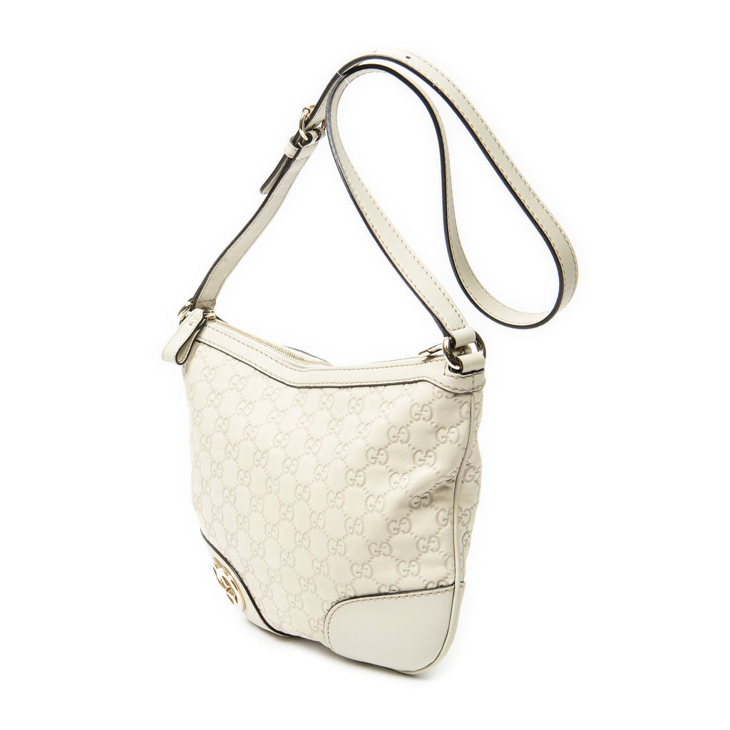 Shoulder Bag Lovely Heart Crossbody Ivory Guccissima Leather