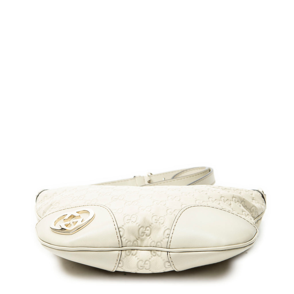Shoulder Bag Lovely Heart Crossbody Ivory Guccissima Leather