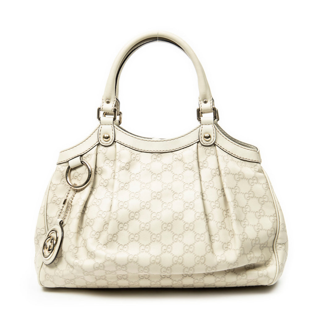 Shoulder Bag Small Sukey Tote Ivory Guccissima Leather