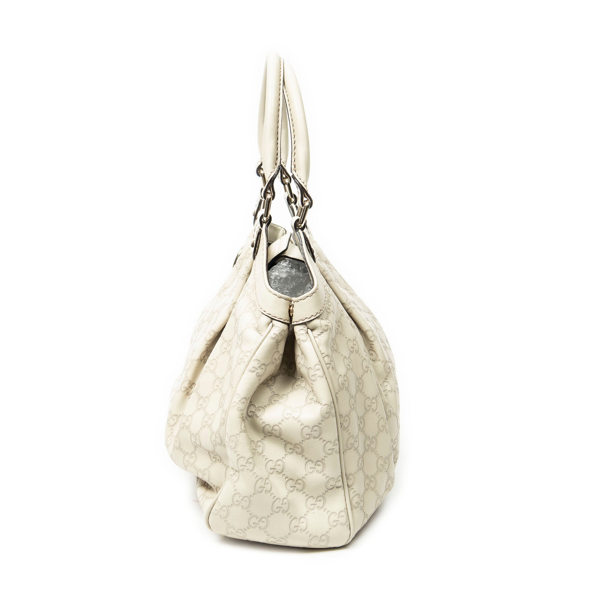 Shoulder Bag Small Sukey Tote Ivory Guccissima Leather