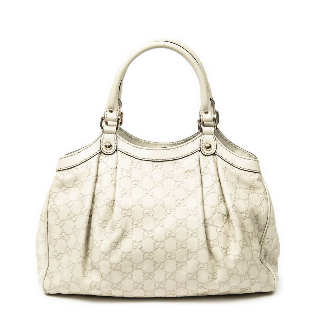 Shoulder Bag Small Sukey Tote Ivory Guccissima Leather