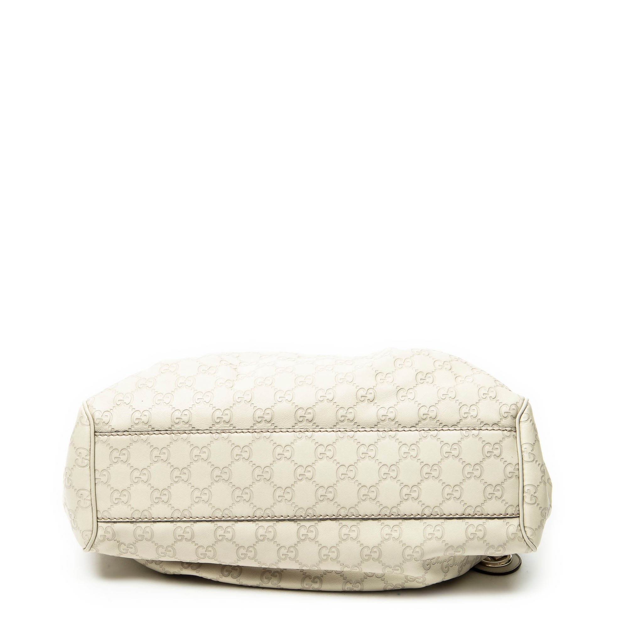 Bandolera Sukey Pequeña de Piel Guccissima Color Marfil