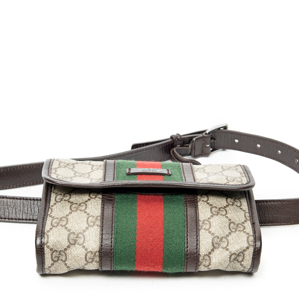 Waist Bag Ophidia Belt Bag Beige Supreme Coated Canvas