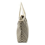 Shoulder Bag Large Zip Shopping Tote Beige Supreme Coated Canvas