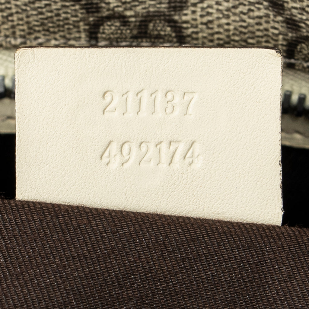 Shoulder Bag Large Zip Shopping Tote Beige Supreme Coated Canvas