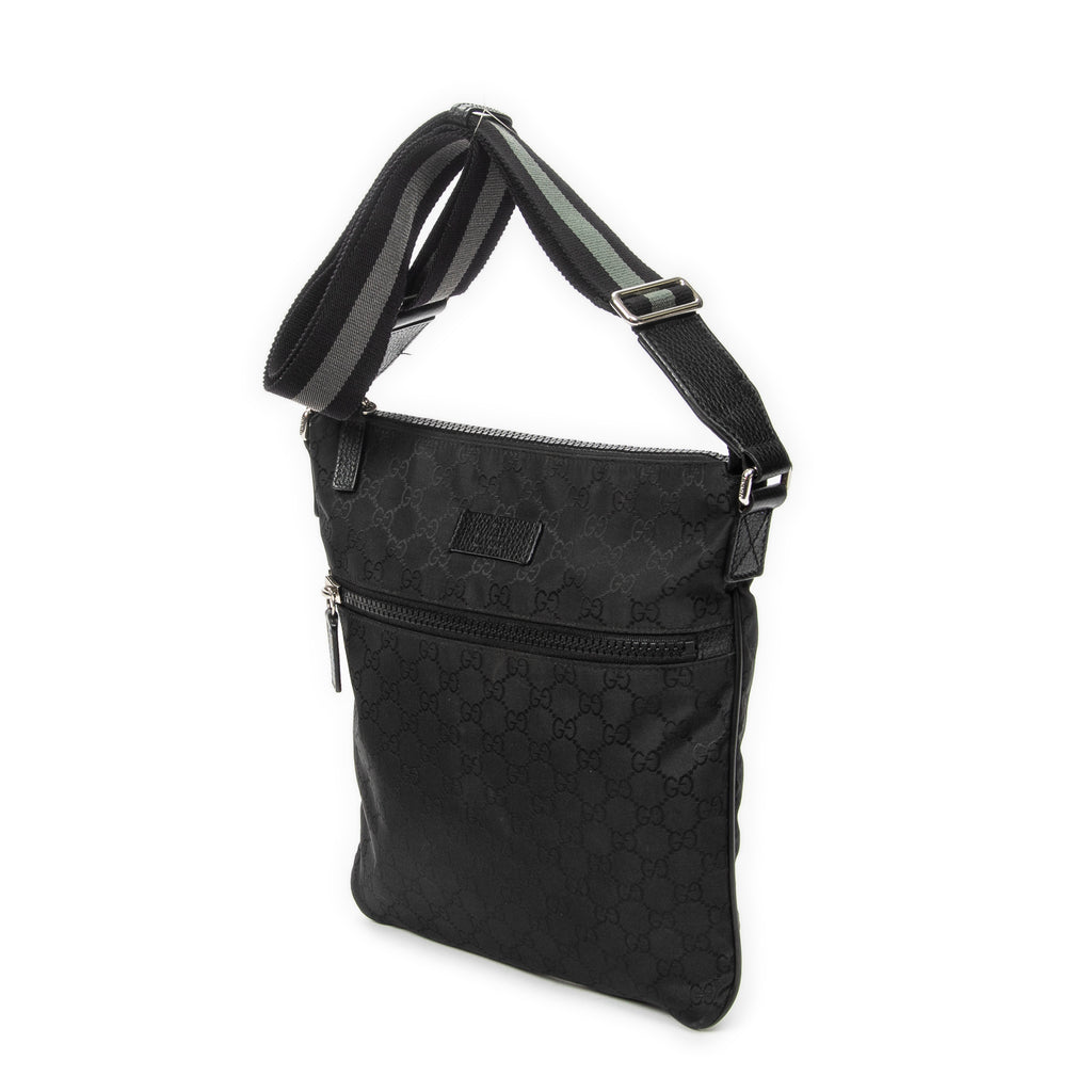 Bolso de Hombro Bandolera Monogram de Lona de Nailon Negra