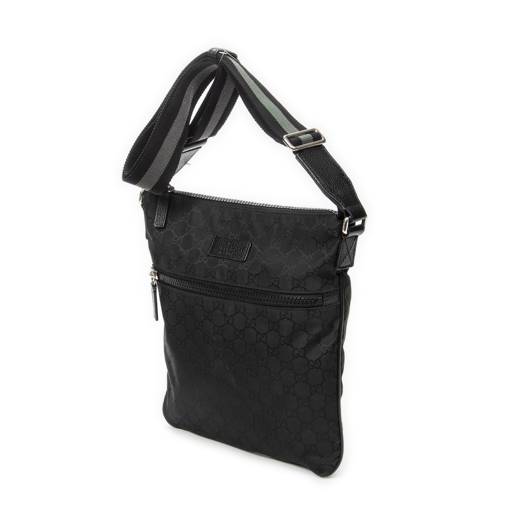 Bolso de Hombro Bandolera Monogram de Lona de Nailon Negra