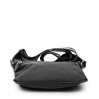 Shoulder Bag Messenger Crossbody Black Monogrammed Nylon Canvas