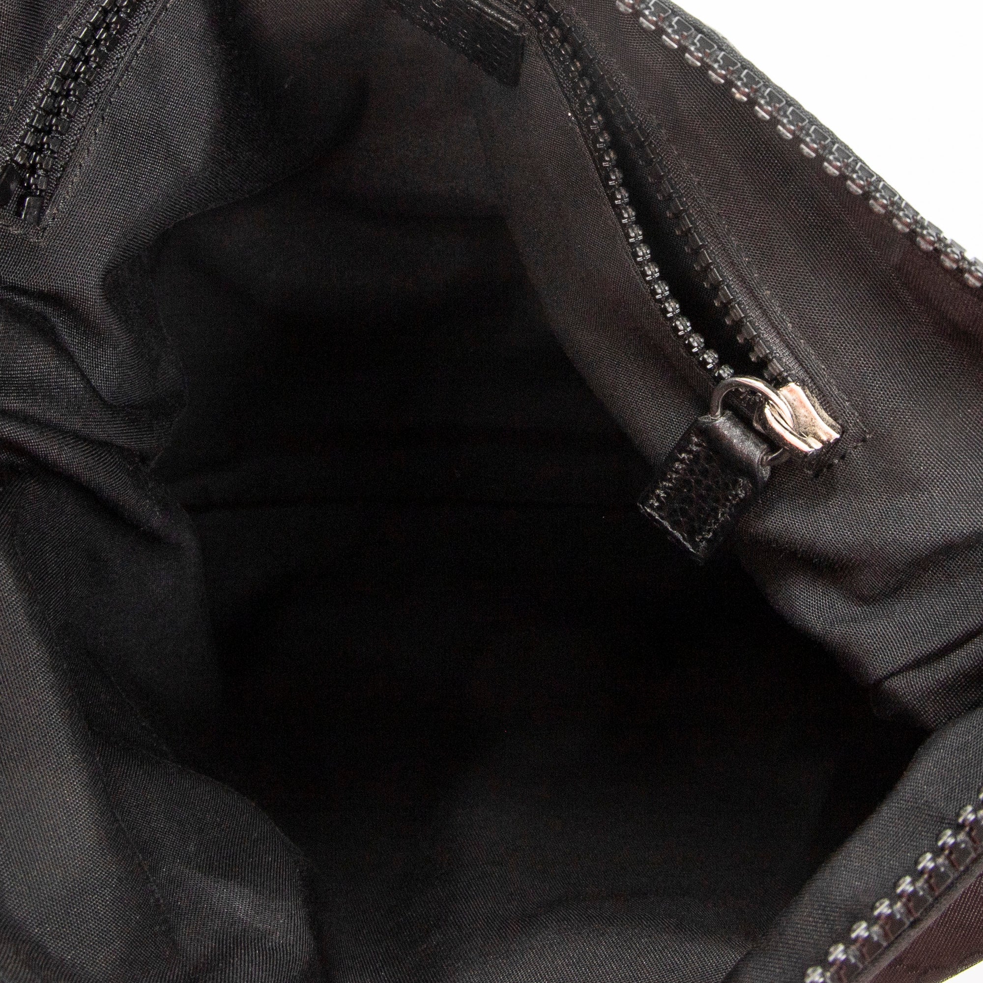 Shoulder Bag Messenger Crossbody Black Monogrammed Nylon Canvas