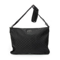Shoulder Bag Large Flat Messenger Black Monogrammed Nylon Canvas