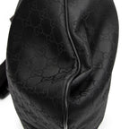 Shoulder Bag Large Flat Messenger Black Monogrammed Nylon Canvas