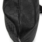 Shoulder Bag Large Flat Messenger Black Monogrammed Nylon Canvas