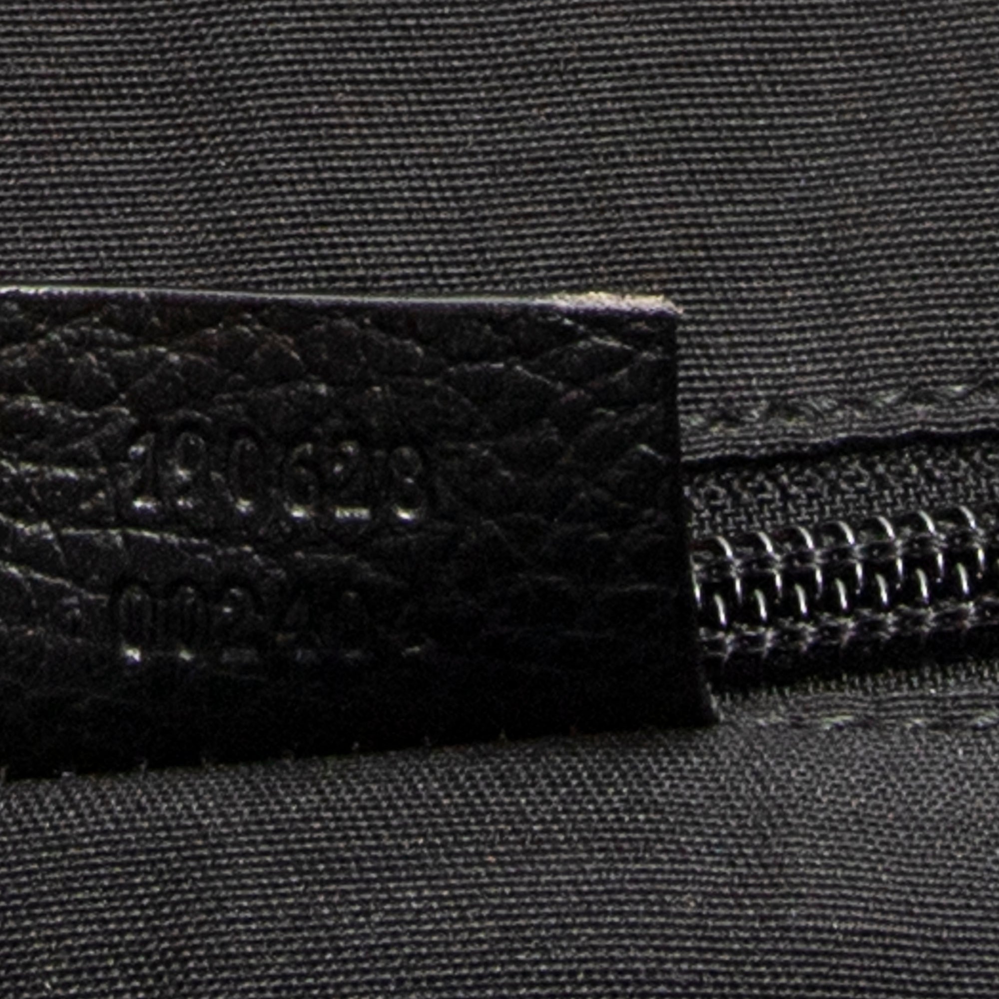Shoulder Bag Large Flat Messenger Black Monogrammed Nylon Canvas
