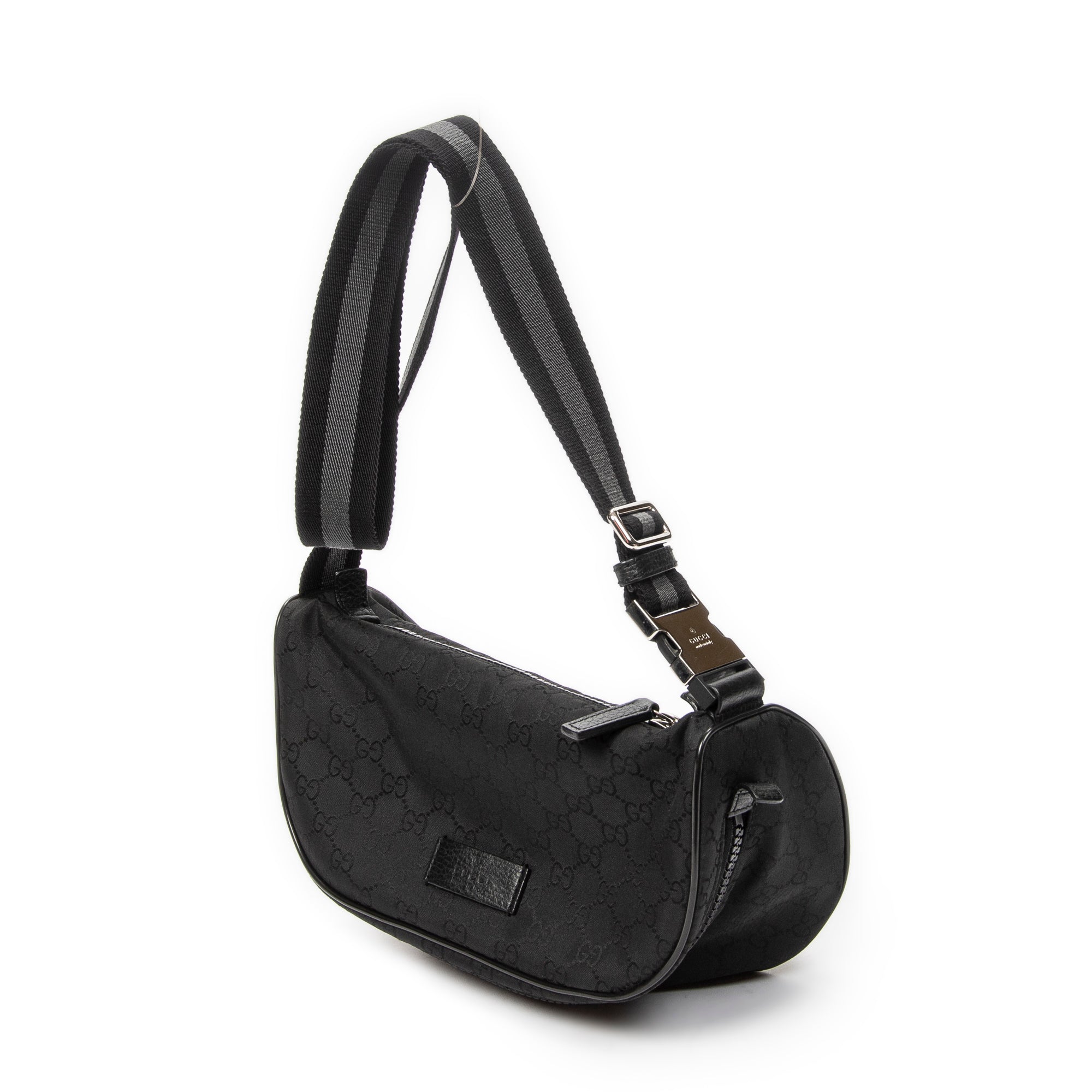 Waist Bag GG Fanny Pack Black Monogrammed Nylon Canvas