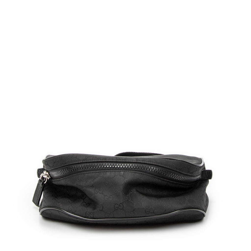 Waist Bag GG Fanny Pack Black Monogrammed Nylon Canvas