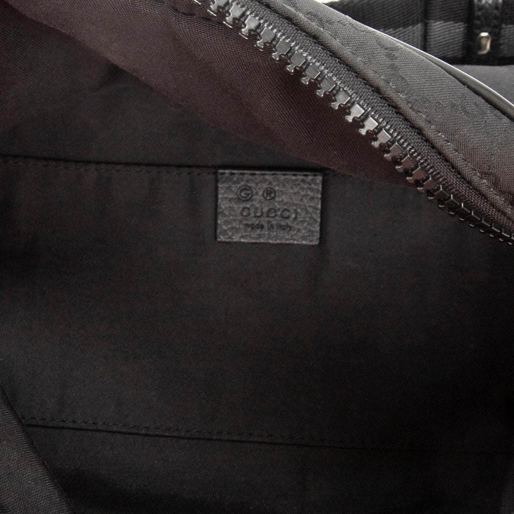 Waist Bag GG Fanny Pack Black Monogrammed Nylon Canvas