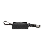 Shoulder Bag Small Waist Pouch Black Monogrammed Canvas