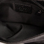 Shoulder Bag Small Waist Pouch Black Monogrammed Canvas
