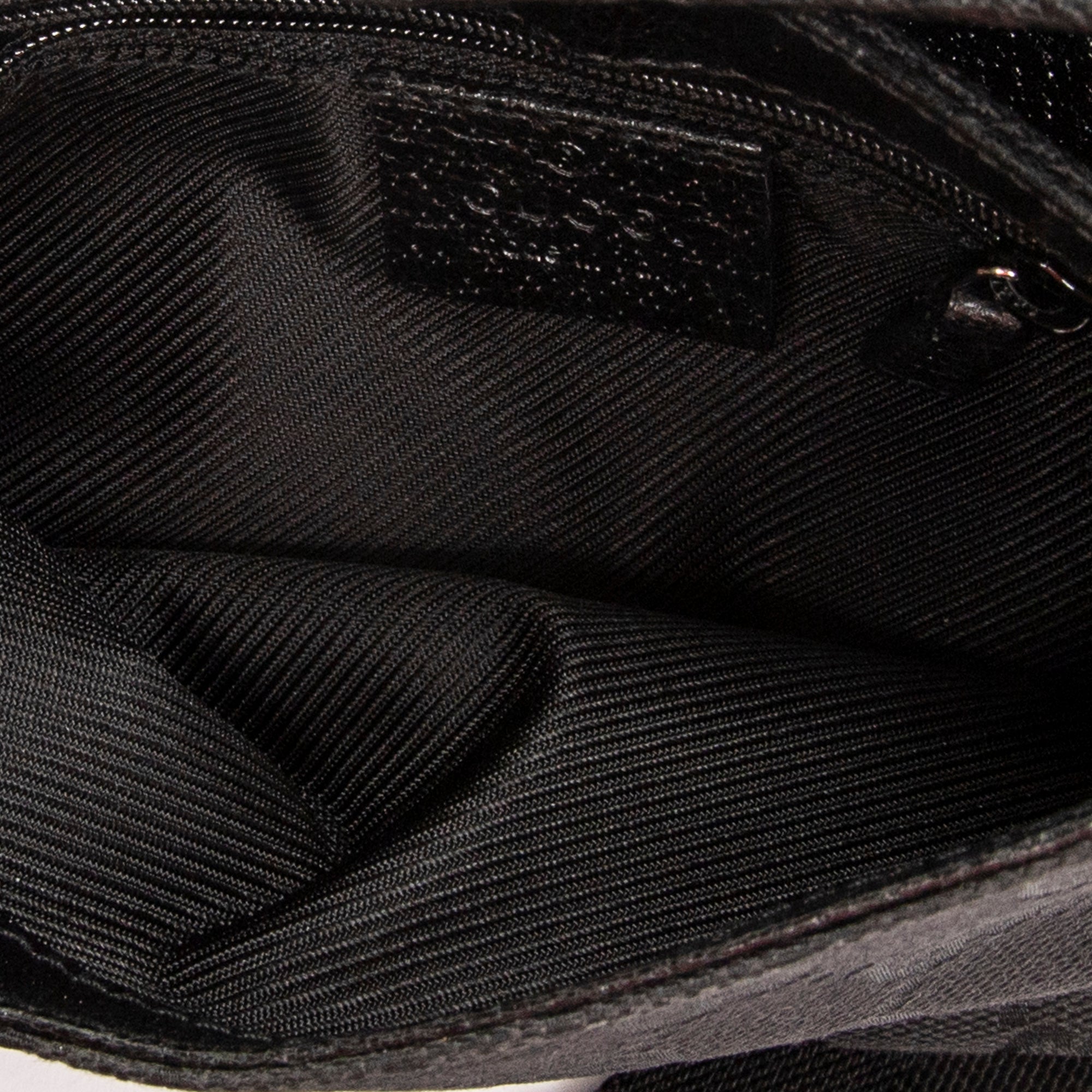 Shoulder Bag Small Waist Pouch Black Monogrammed Canvas