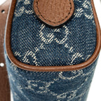 Shoulder Bag Mini Web Ophidia Crossbody Blue Monogrammed Denim Canvas