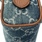 Shoulder Bag Mini Web Ophidia Crossbody Blue Monogrammed Denim Canvas