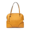 Shoulder Bag Bree Dome Tote Yellow Grained Calfskin Leather