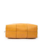 Shoulder Bag Bree Dome Tote Yellow Grained Calfskin Leather
