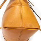 Sac porté épaule Bree Dome Cabas Jaune Cuir de veau grainé