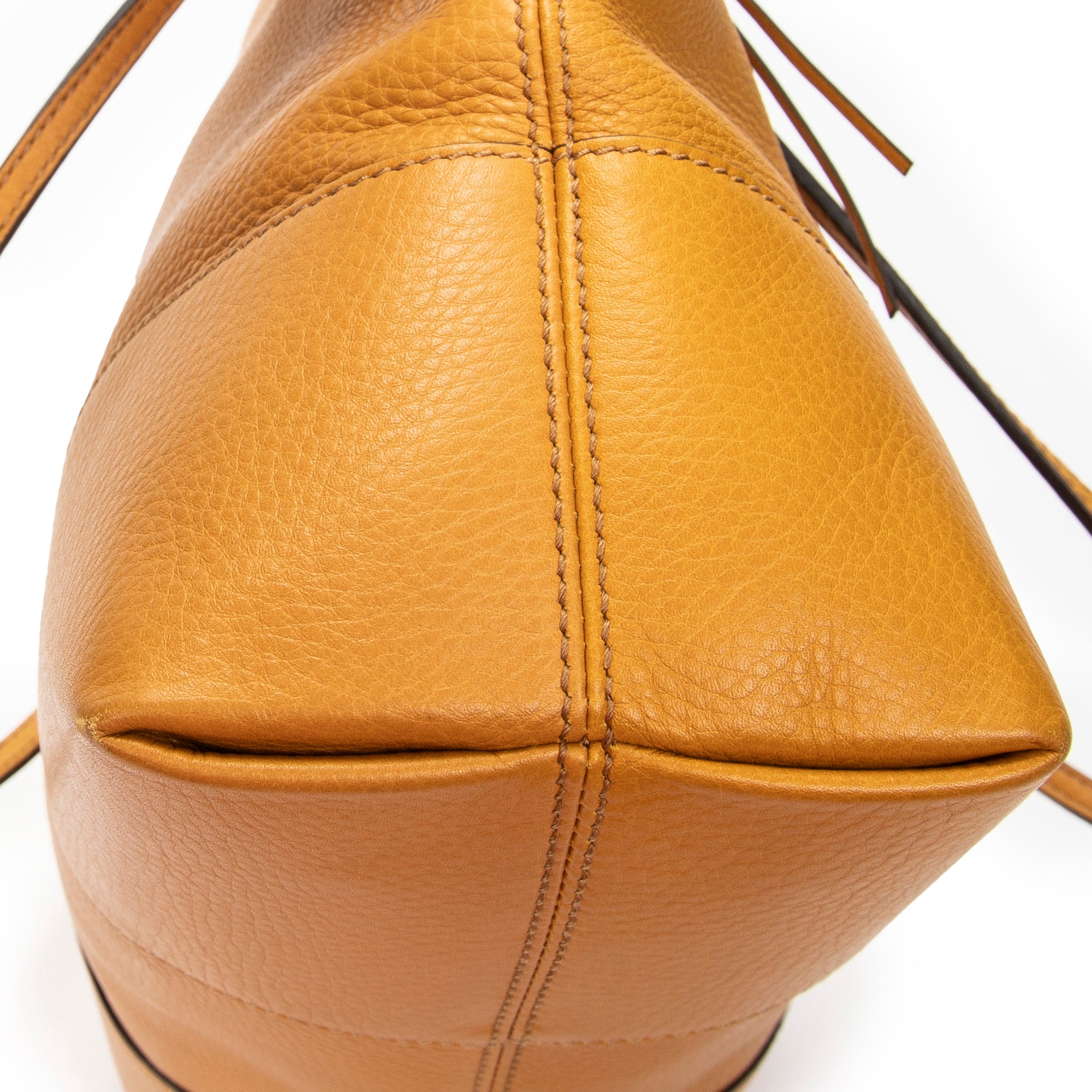 Sac porté épaule Bree Dome Cabas Jaune Cuir de veau grainé