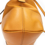 Shoulder Bag Bree Dome Tote Yellow Grained Calfskin Leather