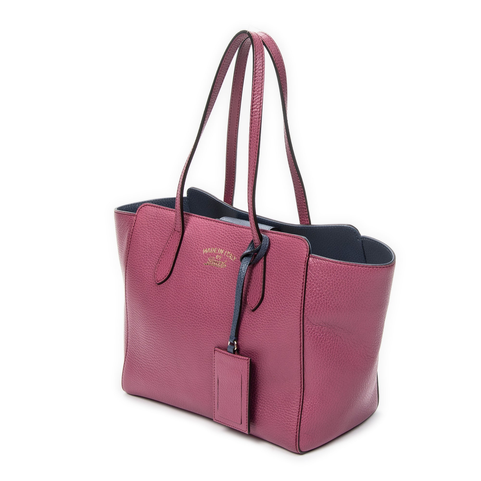 Bolso de Hombro Pequeño Swing Tote Piel de Becerro Granulada Morada