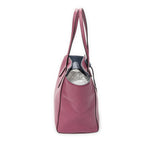 Shoulder Bag Small Swing Tote Purple Grained Calfskin Leather