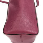 Shoulder Bag Small Swing Tote Purple Grained Calfskin Leather