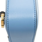 Shoulder Bag Bamboo Top Handle Mini Bag Light Blue Smooth Calfskin Leather