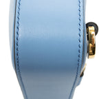 Shoulder Bag Bamboo Top Handle Mini Bag Light Blue Smooth Calfskin Leather