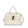 Shoulder Bag Small Bamboo Daily Top Handle Ivory Grained Calfskin Leather