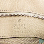 Shoulder Bag Small Bamboo Daily Top Handle Ivory Grained Calfskin Leather
