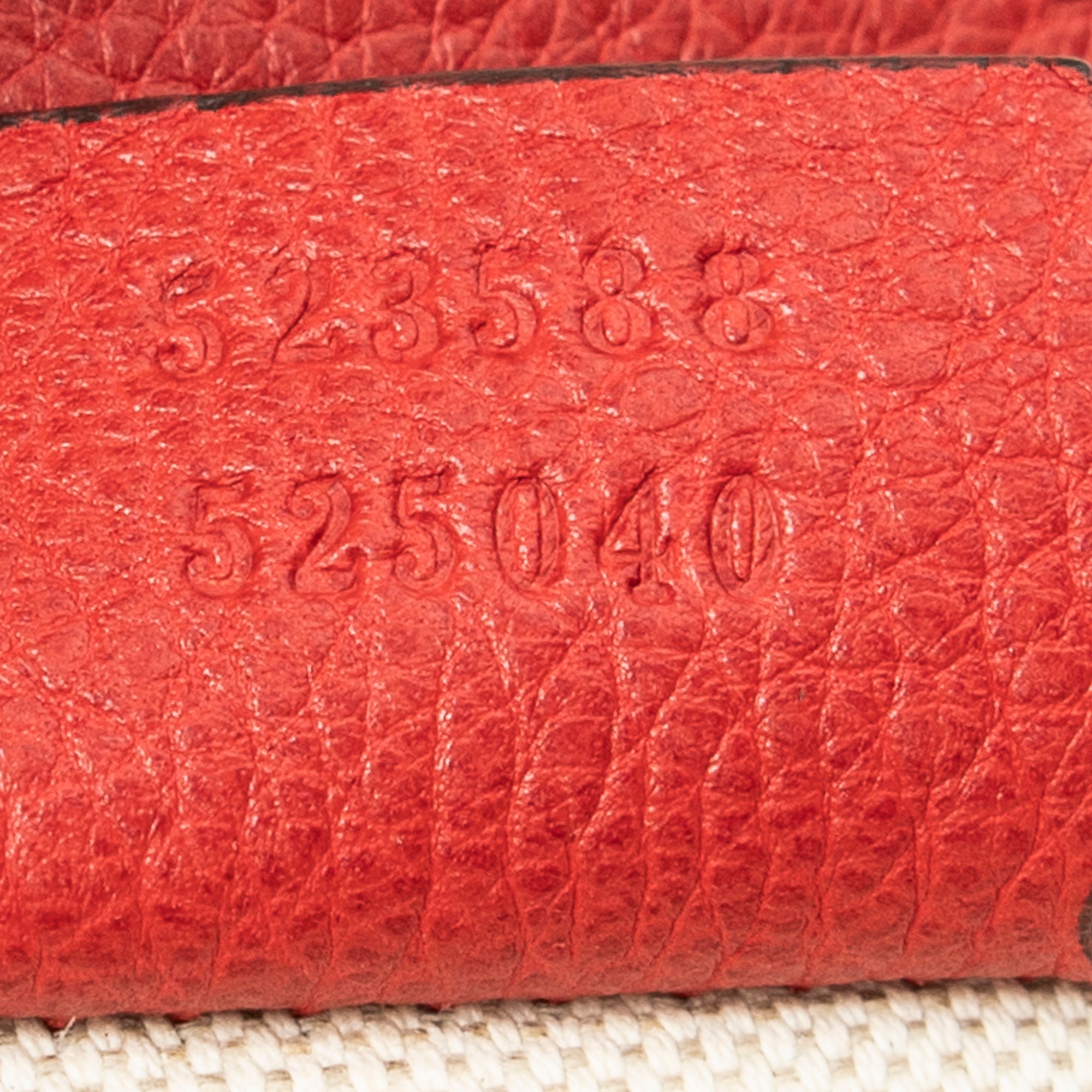Shoulder Bag Large Halfmoon Hobo Red Print Leather