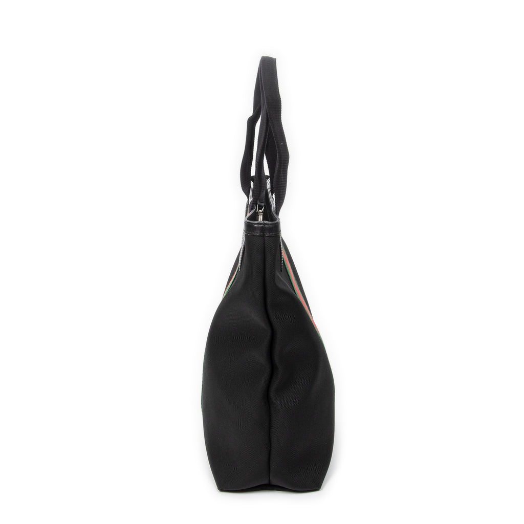 Shoulder Bag Web Techno Tote Black Canvas