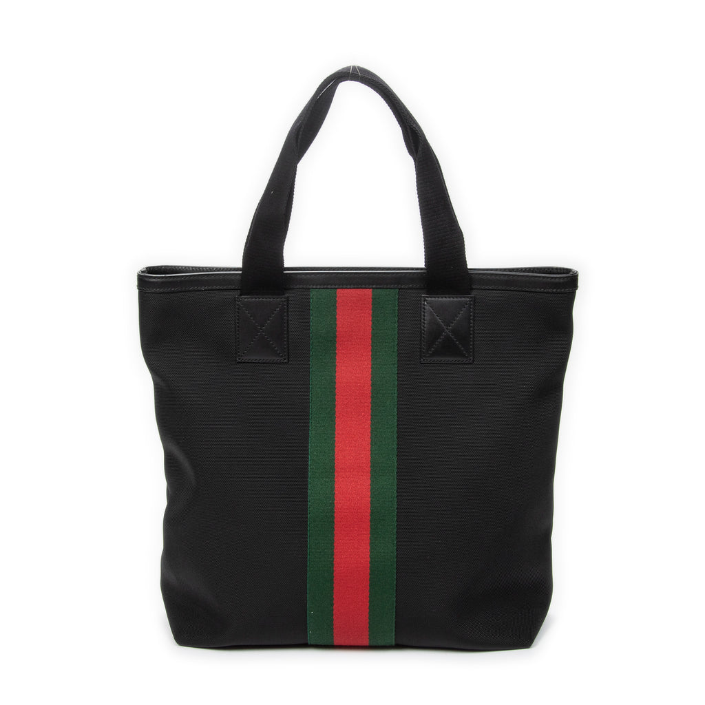Shoulder Bag Web Techno Tote Black Canvas