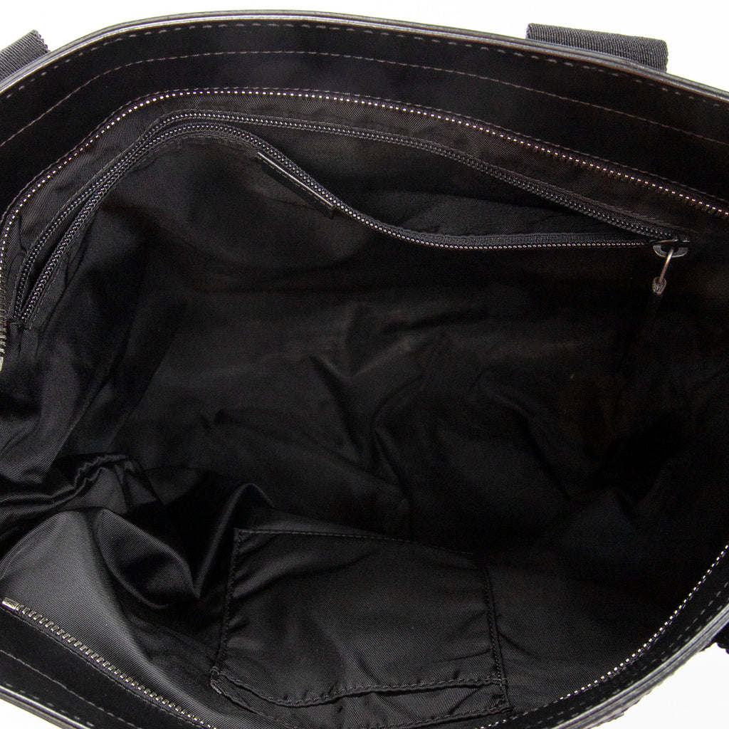 Shoulder Bag Web Techno Tote Black Canvas