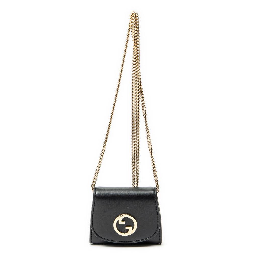 Shoulder Bag Medium Blondie Chain Wallet Black Smooth Calfskin Leather