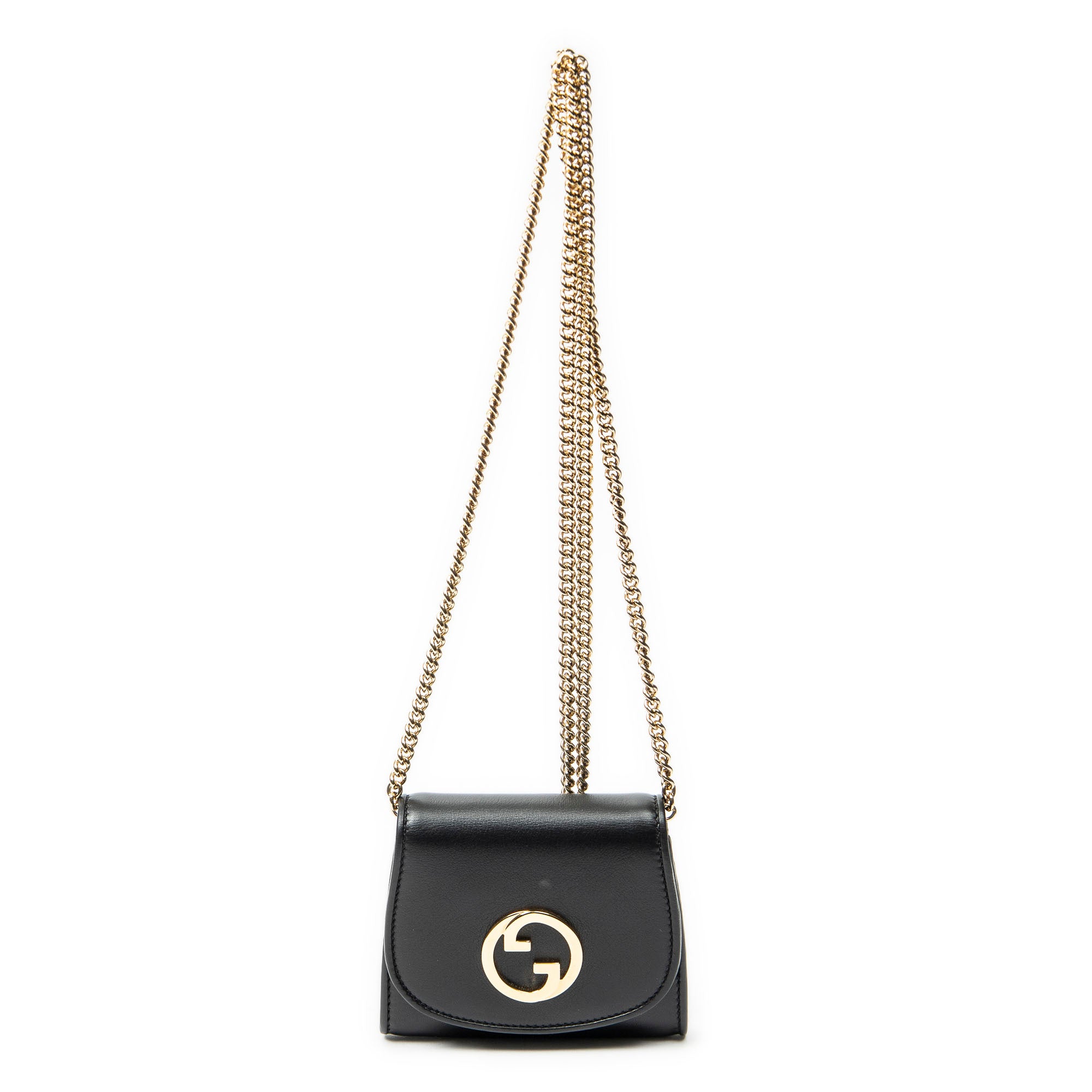 Shoulder Bag Medium Blondie Chain Wallet Black Smooth Calfskin Leather