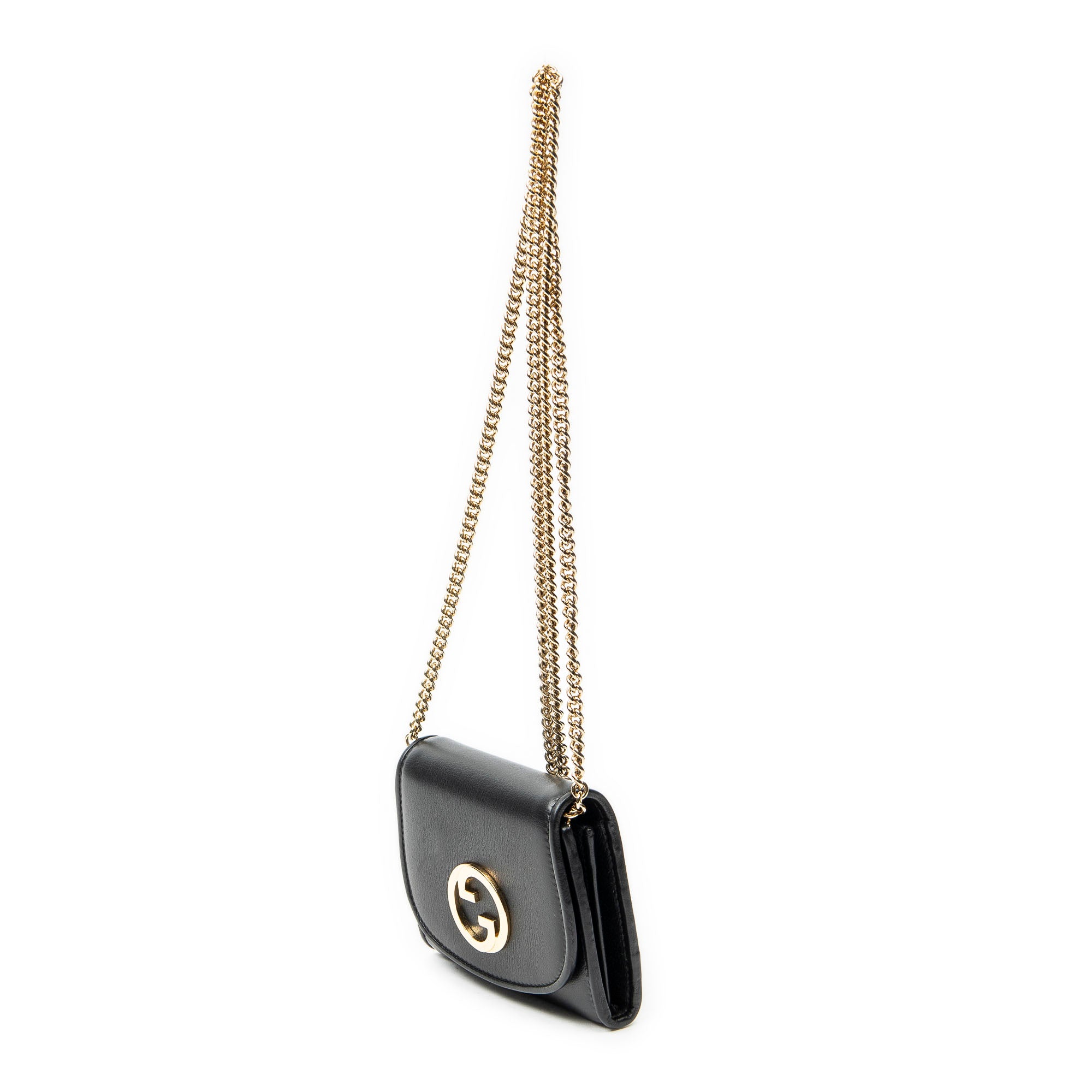 Shoulder Bag Medium Blondie Chain Wallet Black Smooth Calfskin Leather