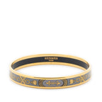Bracelet Enamel Bangle PM Grey Rope Motif