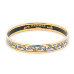 Bracelet Enamel Bangle PM Blue Anchor Motif