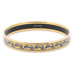 Bracelet Enamel Bangle PM Blue Anchor Motif